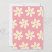 Invitation Anniversaire de enfant floral Retro Daisy (Dos)