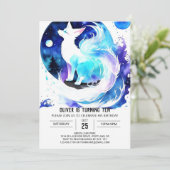 Invitation Anniversaire de enfant Fox personnalisé (Debout devant)