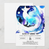 Invitation Anniversaire de enfant Fox personnalisé (Devant / Derrière)