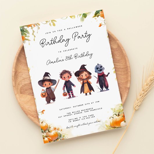 Invitation Anniversaire de enfant Halloween