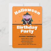 Invitation Anniversaire de enfant Halloween de la rue Sesame (Devant)