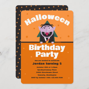 Invitation Anniversaire de enfant Halloween de la rue Sesame