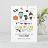 Invitation Anniversaire de enfant Halloween Spooktacular (Debout devant)