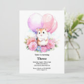 Invitation Anniversaire de enfant Hamster (Debout devant)