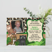 Invitation Anniversaire de enfant Jungle Safari (Debout devant)