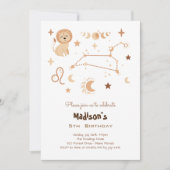 Invitation Anniversaire de enfant Leo zodiac (Devant)