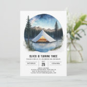 Invitation Anniversaire de enfant magique de montagne (Debout devant)