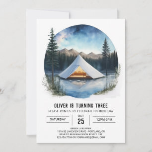 Invitation Anniversaire de enfant magique de montagne