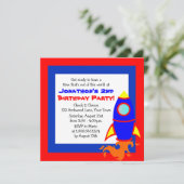 Invitation Anniversaire de enfant mignon de thème de (Debout devant)