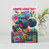 Invitation Anniversaire de enfant : Monster mashup (Debout devant)