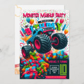 Invitation Anniversaire de enfant : Monster mashup (Devant / Derrière)