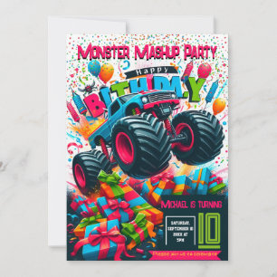 Invitation Anniversaire de enfant : Monster mashup