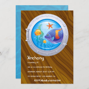 Invitation Anniversaire de enfant nautique