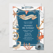 Invitation Anniversaire de enfant nautique aquarelle (Devant)