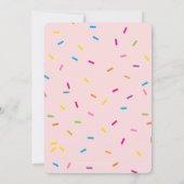 Invitation ANNIVERSAIRE DE ENFANT PARTY crème glacée cone ros (Dos)