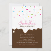 Invitation ANNIVERSAIRE DE ENFANT PARTY gouttes de dégivrage  (Devant)