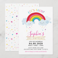 ANNIVERSAIRE DE ENFANT PARTY kawaii arc-en-ciel mi