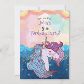 Invitation Anniversaire de enfant Pastel Unicorn (Devant)