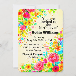 Invitation Anniversaire de enfant personnalisable 