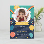 Invitation Anniversaire de enfant personnalisé (Debout devant)