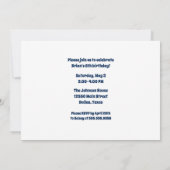 Invitation Anniversaire de enfant personnalisé de piscine (Dos)