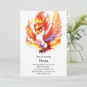 Invitation Anniversaire de enfant Phoenix (Debout devant)