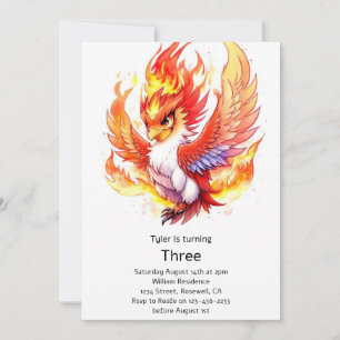 Invitation Anniversaire de enfant Phoenix