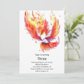 Invitation Anniversaire de enfant Phoenix (Debout devant)