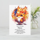 Invitation Anniversaire de enfant Phoenix (Debout devant)