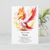 Invitation Anniversaire de enfant Phoenix (Debout devant)