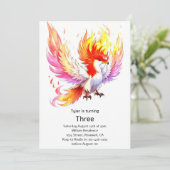 Invitation Anniversaire de enfant Phoenix (Debout devant)