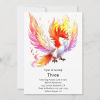 Invitation Anniversaire de enfant Phoenix