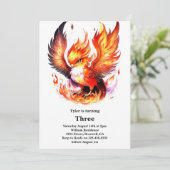 Invitation Anniversaire de enfant Phoenix (Debout devant)