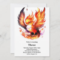 Invitation Anniversaire de enfant Phoenix