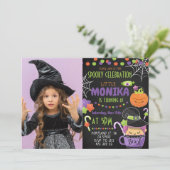 Invitation Anniversaire de enfant photo Éffrayant Halloween W (Debout devant)