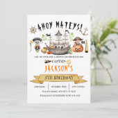 Invitation Anniversaire de enfant Pirate Halloween (Debout devant)