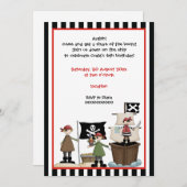 Invitation Anniversaire de enfant pirate invitation-frontière (Devant / Derrière)