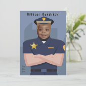 Invitation Anniversaire de enfant policier (Debout devant)