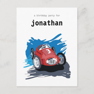 Invitation Anniversaire de enfant - Race Car