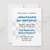 Invitation Anniversaire de enfant - Race Car (Dos)