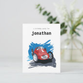 Invitation Anniversaire de enfant - Race Car (Debout devant)