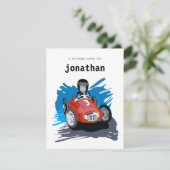 Invitation Anniversaire de enfant - Race Car (Debout devant)