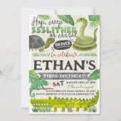 Invitation Anniversaire de enfant Reptile (Devant)