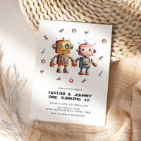 Anniversaire de enfant robotique de jouets anciens