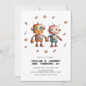 Invitation Anniversaire de enfant robotique de jouets anciens (Devant)