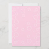 Invitation Anniversaire de enfant rose bulle de pieuvre (Dos)