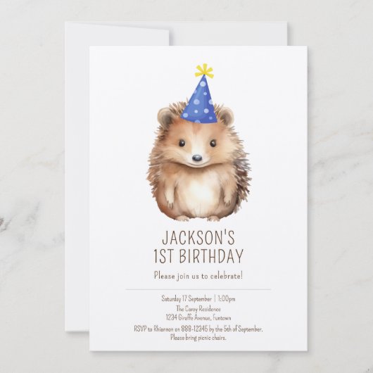 Invitation anniversaire de enfant, simple mignon H (Devant)