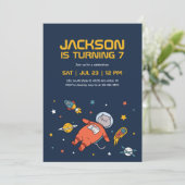Invitation Anniversaire de enfant spatial de l'astronaute de  (Debout devant)