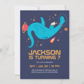 Invitation Anniversaire de enfant spatial de l'astronaute din (Devant)