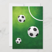 Invitation Anniversaire de enfant sportif de football de ball (Dos)